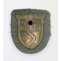 Kubanschild auf Heeresstoff, Rudolf Karneth, Gablonz (RK)