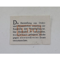  LDO Garantie Zettel