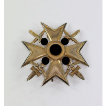 Spanienkreuz in Gold mit Schwertern, 900, Major Rolf Jung