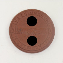 Meissen Plakette, Zur Erinnerung 15. u. 22. März 1939 - Ein Volk ein Reich ein Führer