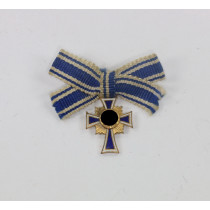  Miniatur Mutterkreuz in Gold an Schleife, Hst. L/15