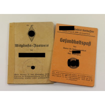 Mitgliedsausweis Hitlerjugend (HJ) + Gesundheitspaß