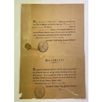 Nassau, Urkunde Waterloo Medaille 
