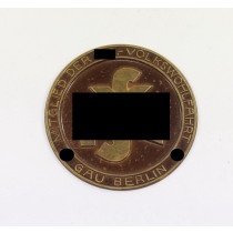 Nationalsozialistische Volkswohlfahrt (NSV), Türplakette Gau Berlin