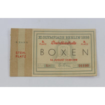 Olympia Berlin 1936, Eintrittskarte Boxen 14. August Deutschlandhalle