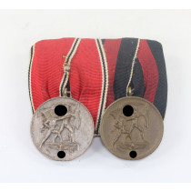 Ordenschnalle 2X Anschlußmedaille Österreich + Sudetenland