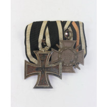 Ordenschnalle 2X, EK-2 1914, Ehrenkreuz für Frontkämpfer