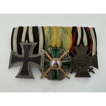Ordenschnalle 3X - Zähringer Löwe Ritterkreuz 2 Klasse mit Schwertern