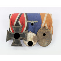 Ordenschnalle 3X (EK-2, WH Dienstaus., Schutzwall)
