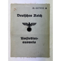 Deutsches Reich Umsiedler Ausweis