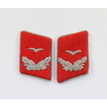 Luftwaffe, Paar Kragenspiegel für einen Leutnant der Flakartillerie