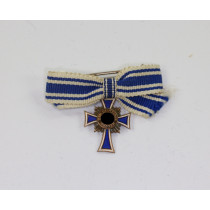  Miniatur Mutterkreuz in Bronze an Schleife
