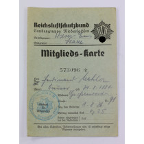 Reichsluftschutzbund (RLB), Mitglieds-Karte