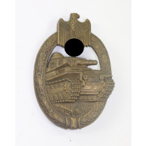 Panzerkampfabzeichen in Bronze, Hst. A.S. (Adolf Scholze, Gablonz)