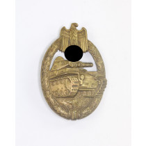 Panzerkampfabzeichen in Bronze, Karl Wurster, Markneukirchen (Buntmetall)