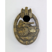 Panzerkampfabzeichen in Bronze, Karl Wurster, Markneukirchen (Buntmetall)