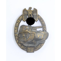  Panzerkampfabzeichen in Bronze mit Einsatzzahl 25, Josef Feix & Söhn, Gablonz (JFS)