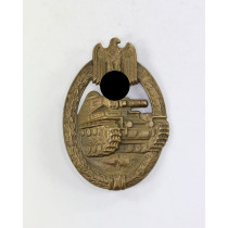 Panzerkampfabzeichen in Bronze, Schickle, Buntmetall Variante (!)