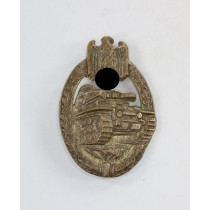 Panzerkampfabzeichen in Silber, Wilhelm Deumer, Buntmetall