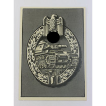 Postkarte Panzerkampfwagen-Abzeichen Symbole der Ehre