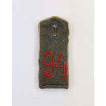 Preußen, 1. Weltkrieg, Schulterklappe feldgrau für Mannschaften im Infanterie Regiment Nr. 94 - Großherzog von Sachsen