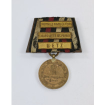 Preußen, Einzelspange Kriegsdenkmünze für Kämpfer 1870, mit drei Gefechtsspangen