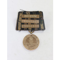 Preußen, Kriegsdenkmünze für Kämpfer 1870  mit 3 Gefechtsspangen und Randschrift, an Einzelspange