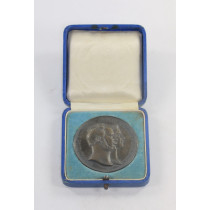 Preußen, Medaille zur silbernen Hochzeit, im Etui Wilhelm König v. Preussen Augusta Kön. v. Pr. G. Pr. v. Sachsen