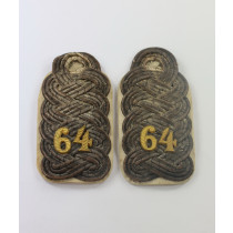 Preußen, Paar Schulterklappen eines Majors im Infanterie Regiment 64