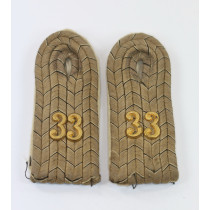 Preußen, Paar Schulterklappen für einen Leutnant im Füsilier-Regiment - Graf Roon (Ostpreußisches) Nr. 33