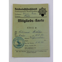 Reichsluftschutzbund (RLB), Mitglieds-Karte