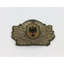 Reichswehr, Eichenlaubkranz mit Kokarde für die Schirmmütze (gestickt)