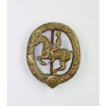 Reiterabzeichen in Bronze, Hst. Lauer