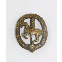 Reiterabzeichen in Bronze, Hst. Lauer Nürnberg-Berlin