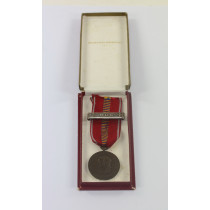 Rumänien, Medaille Kreuzzug gegen den Kommunismus, mit Gefechtsspange "Bug", im Etui