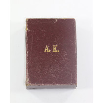 Sachsen, Etui Albrechtsorden Albrechtkreuz (A.K.), G.A. Scharfenberg Dresden Seestr. 16 C.E. Kunath Ordensband Lager Dresden Altmarkt 2  