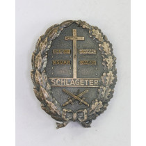 Schlageter Schild mit Spangen "Rhein/Ruhr" "1923/24" und  "N.S.D.A.P." "1919/23", Hst. Paul Küst Berlin SW 19