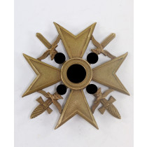 Spanienkreuz in Bronze mit Schwerterm, C.E. Juncker, Berlin