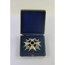 Spanienkreuz in Silber mit Schwertern, Wilhelm Deumer, Lüdenscheid 835, im LDO-Etui (!)
