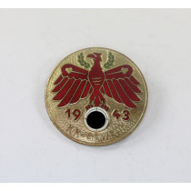  Standschützen Abzeichen, KK-Gewehr 1943 in Gold, Hst. O.Poellath Schrobenhausen
