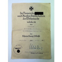 Urkunde Eisernes Kreuz 2. Klasse 1939, Grenadier-Regiment 234