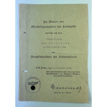 Urkunde, Kampfabzeichen der Flakartillerie