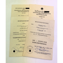 Urkunden Gruppe Grenadier / Nahkampfspange