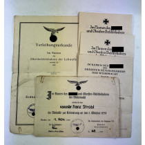 Urkunden Gruppe Luftwaffe, EKs / Erdkampfabzeichen