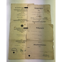 Urkunden Gruppe Panzergrenadier
