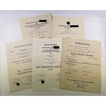 Urkunden Nachlass Kurland / Nahkampfspange, Obergefreiten Karl-Heinz Menke