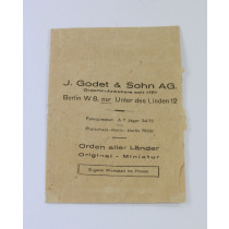 Verkaufstüte J. Godet & Sohn AG Ordens-Juweliere
