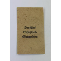 Verleihungstüte Deutsches Schutzwall Ehrenzeichen, Carl Pollath Schrobenhausen