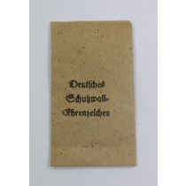 Verleihungstüte Deutsches Schutzwall Ehrenzeichen, Carl Pollath Schrobenhausen