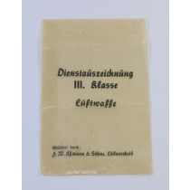 Verleihungstüte Dienstauszeichnung III. Klasse Luftwaffe, F.W. Aßmann & Söhne, Lüdenscheid